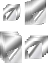 DIY Mirror Stickers - 15 Pieces Non Glass Mirror Tiles Peel and Stick for Walls, Easy to Apply to Smooth Surfaces Such as Bathroom Walls Bedroom Office, Add a Stylish Touch to Any Room