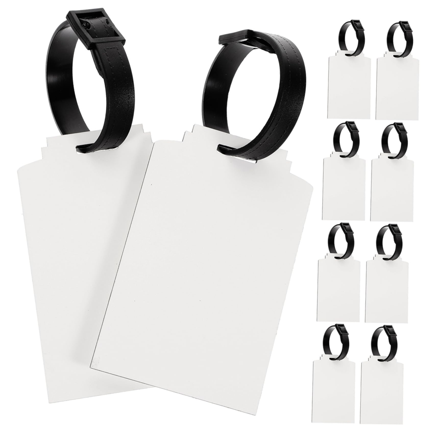 30 Etiquetas de Equipaje en Blanco Fácil Identificación para Sublimación, Tablero de Densidad, Personalización Diy para Maletas y Viajes de Negocios
