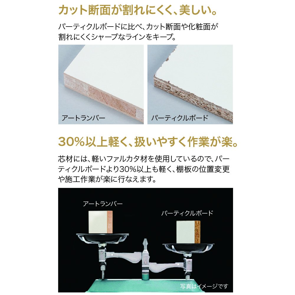 Amazon | 南海プライウッド 棚板 アートランバーOタイプ シェル 