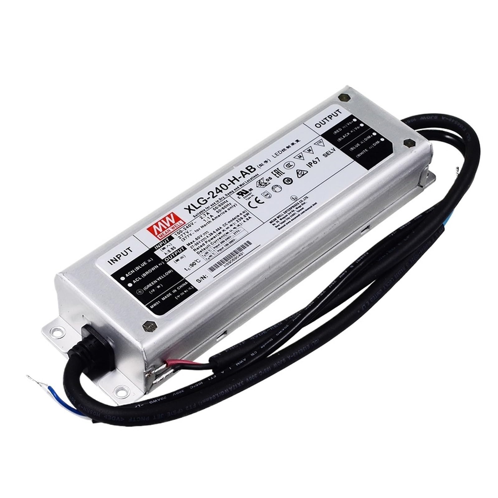 ANERTQUIH XLG-240-H-AB 240W 27-56V 4900mA Dimming LED Driver Dimmable Power Supply Current Adjustable