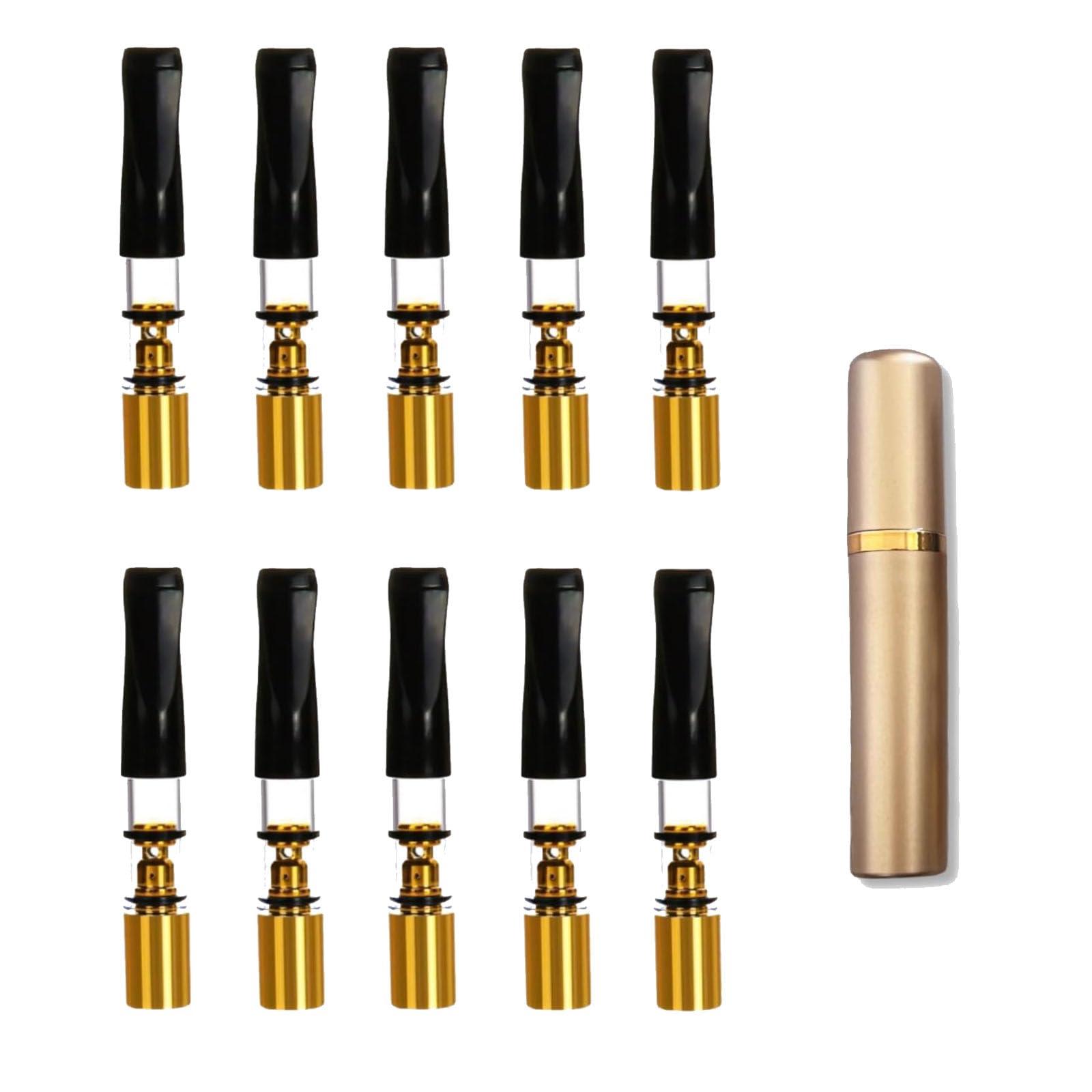 DFsucces 喫煙フィルター 喫煙アクセサリー タバコフィルター ミニパイプ タール除去 タバコ入れ 10本入り 再利用可能 男女兼用