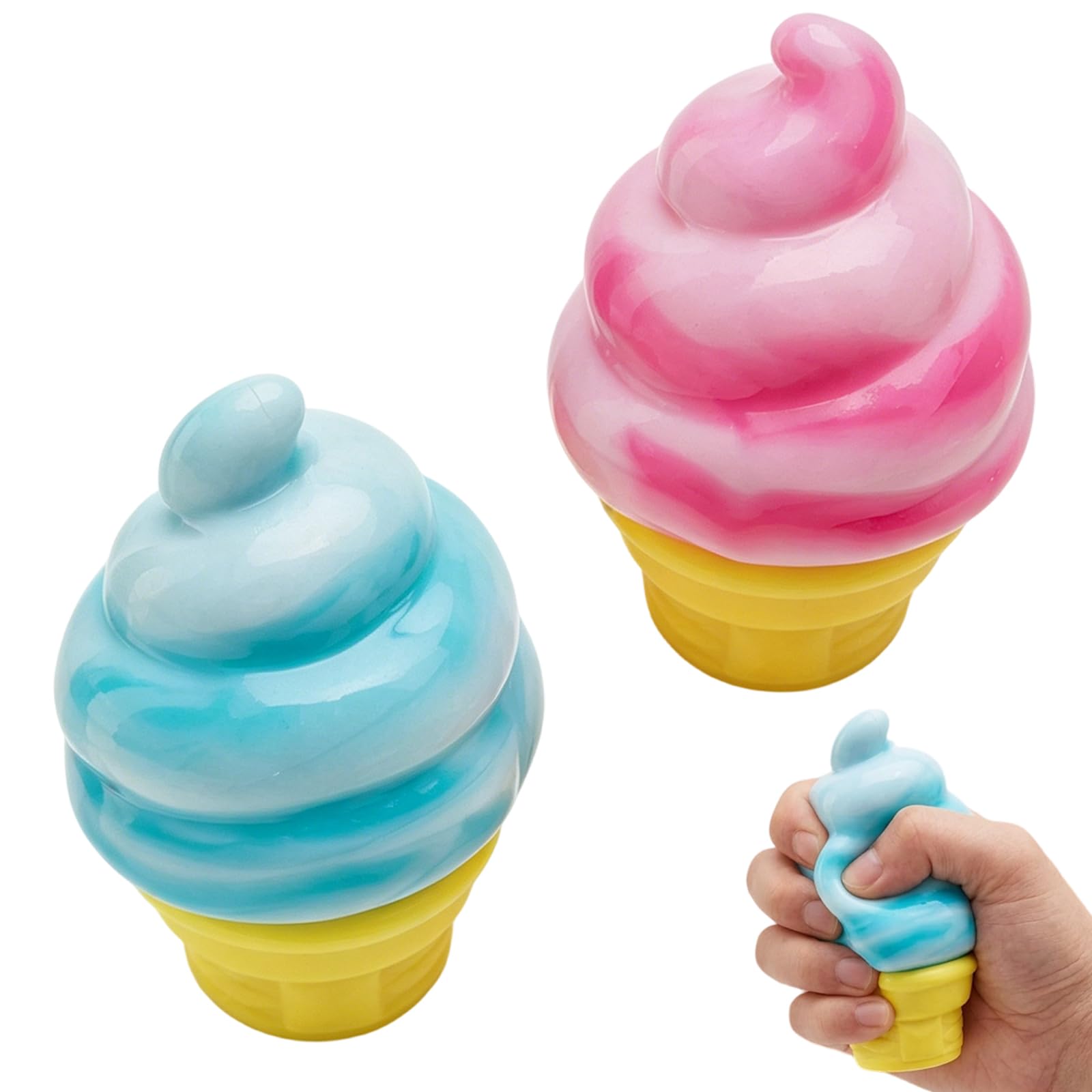 2 Pcs Ice Cream Squishy Ice Cream Squeeze Squishys