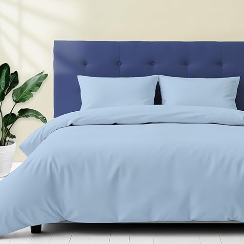 Miniatura 16 de Ashton Sheets Juego de funda de edredón de algodón egipcio, tamaño Queen, 600 hilos, 100% algodón egipcio, suave tejido satinado, cierre de Verde