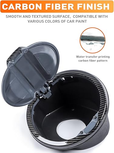 Miniatura 10 de Savadicar Cubierta de tapa de gas con bloqueo, puerta de tanque de llenado de combustible con cerradura compatible con Jeep Wrangler JL JLU