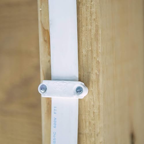 Miniatura 4 de Gardner Bender PS-225J Grapa de plástico, 12 pulgada, asegura Romex, UF y cable no metálico (NM), polietileno resistente a los rayos UV, sin