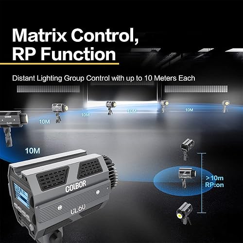 Miniatura 5 de COLBOR CL60 LED Light, 2700-6500K Bi-Color LED Light, 65W Video Light, Max 80W, CRI 97, 50673Lux, 10 FX Effects, 46 Simulation Scenarios, with V