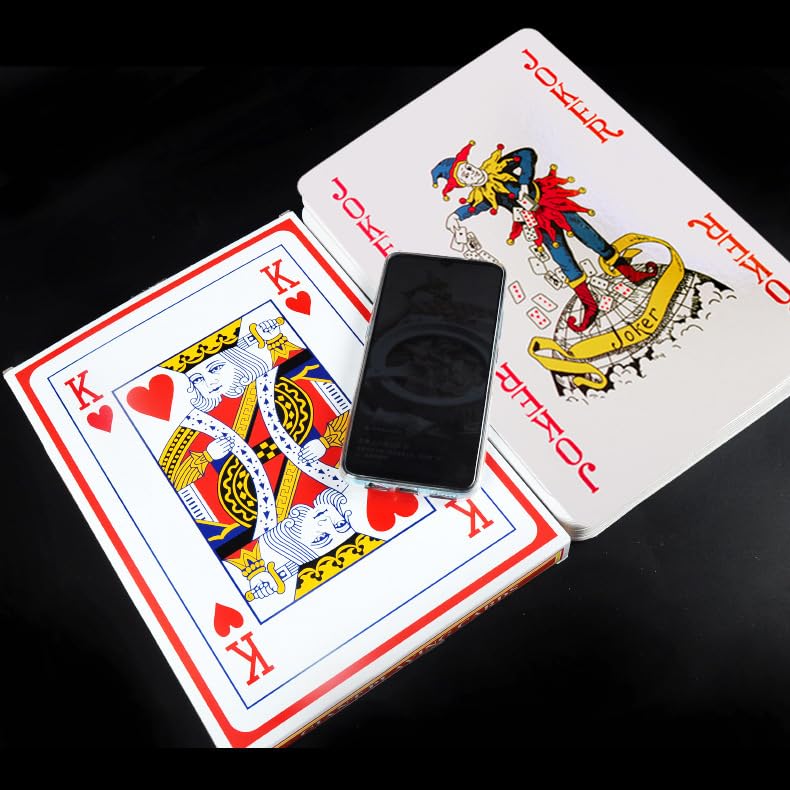 Baraja de naipes jumbo de 5x7 pulgadas para póker miniatura 7