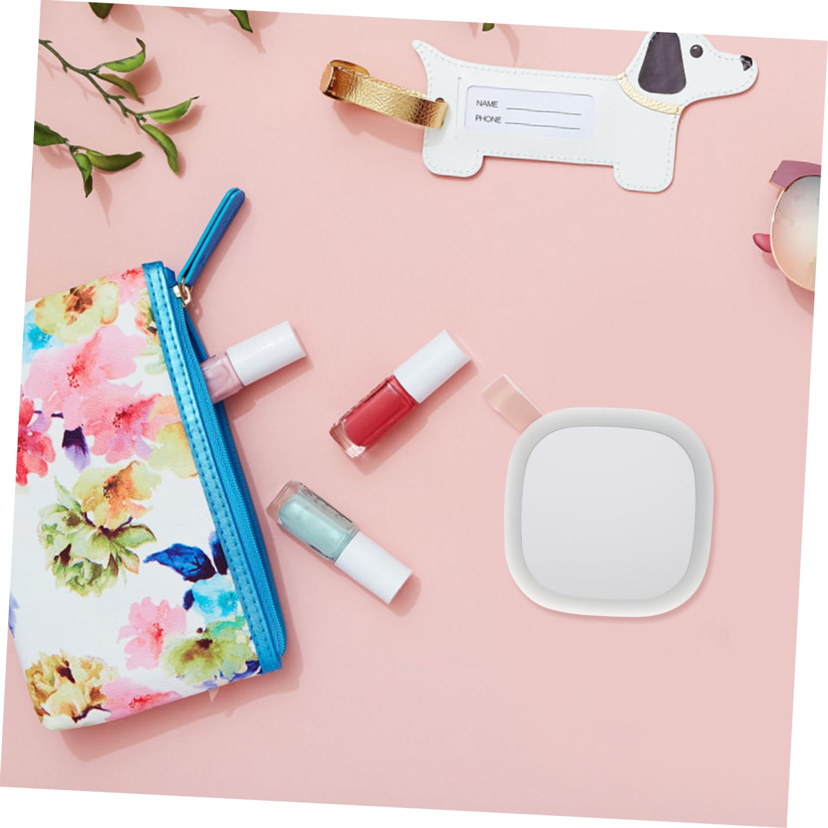 2 Pezzi Specchietto Per Il Trucco Portatile Illuminato Tascabile Da Viaggio Mini Per Specchio Con Contenitore Specchietti Per Il Trucco A LED Specchietti Per Il Trucco Con Luce