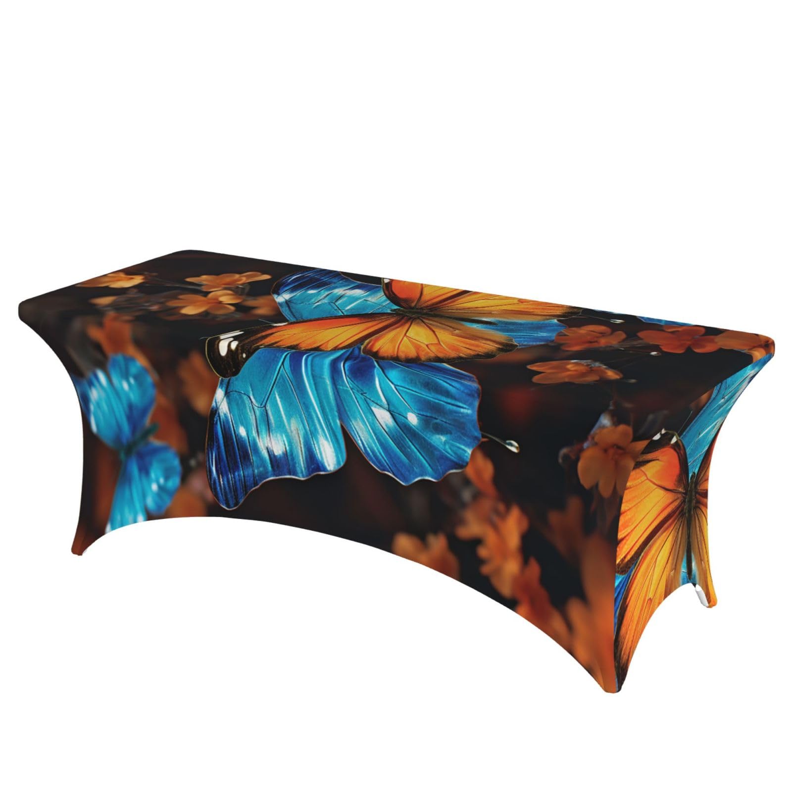 Nappe imperméable élasthanne 1,8 m anti-pli imprimé papillons