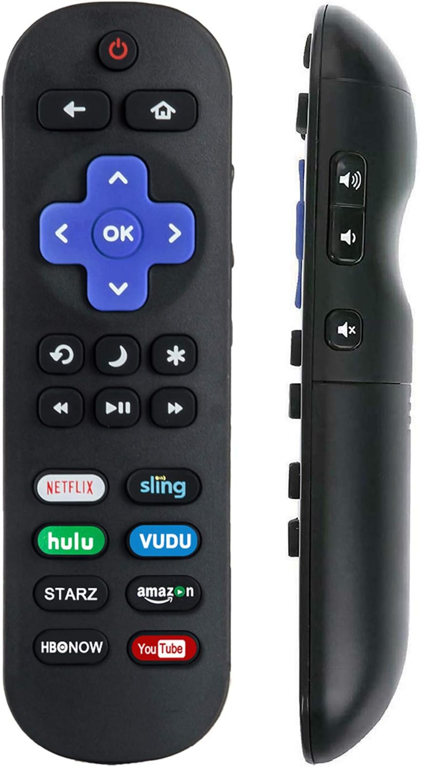 Replace Remote Compatible with All Sanyo Roku TV Remote, Universal for Sanyo FW32R19F FW32R18FC FW40R49F FW40R48FC FW43R48FC FW43R49FC FW50R49FC FW50R79FC FW55R70F FW65R70F with 8 Shortcuts Button