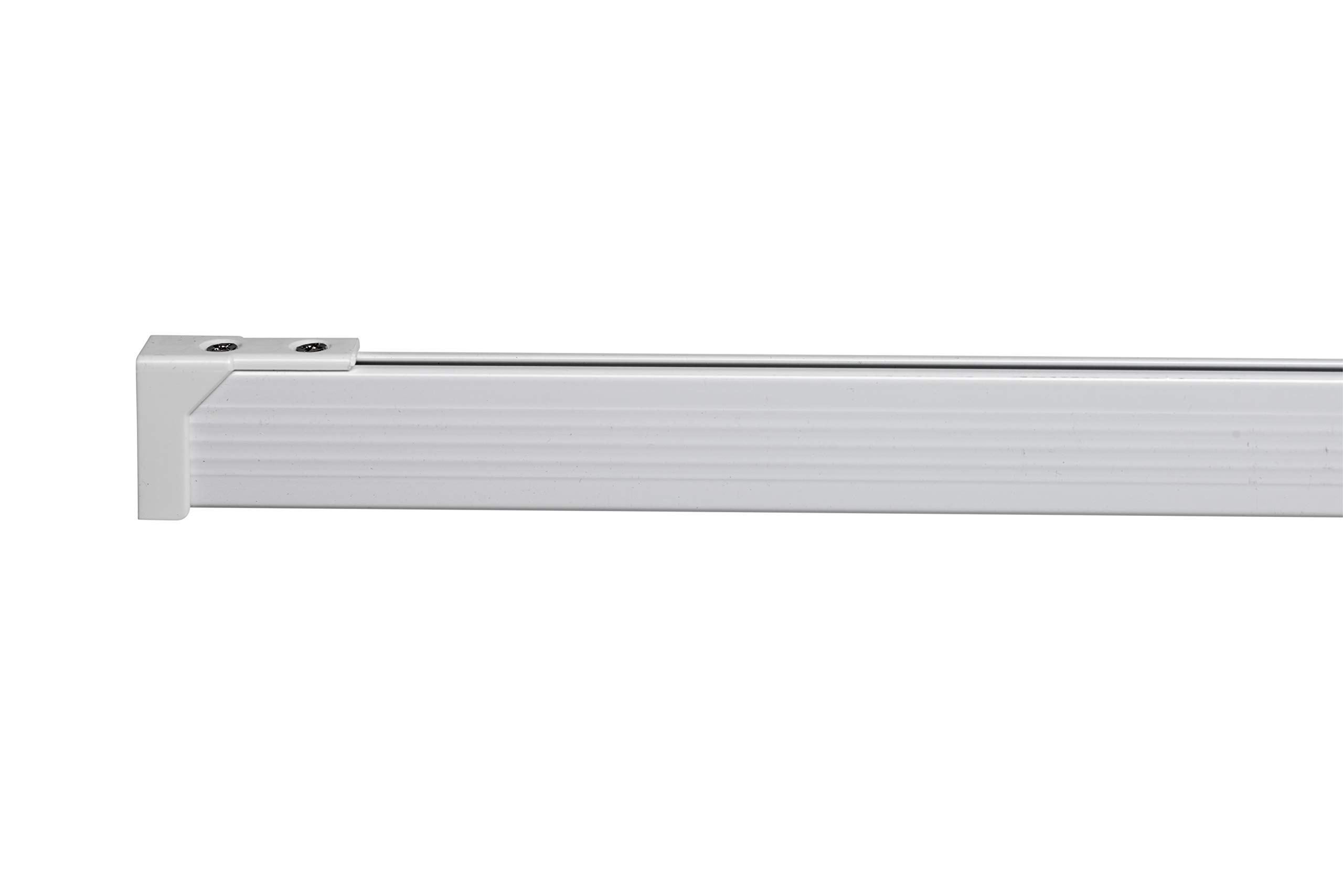 Croydex Bendy Shower Rail with Ceiling Support/Hooks and Gliders, 250 cm, White
