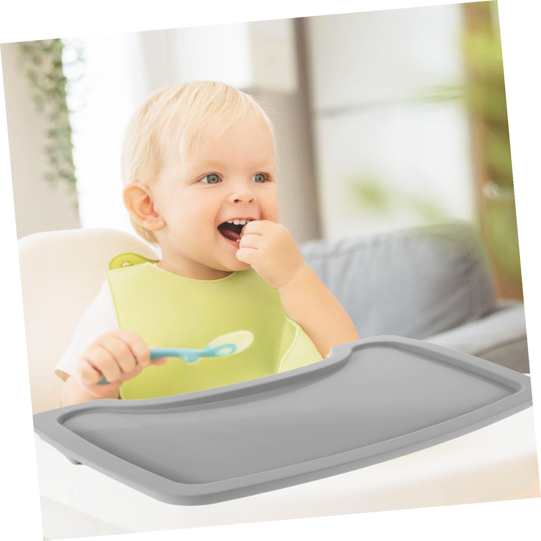 Bandeja Reutilizable de Plástico para Trona de Comedor | Pieza Extraíble, Fácil de Guardar, Estilo Moderno, Accesorio para Alimentación Infantil
