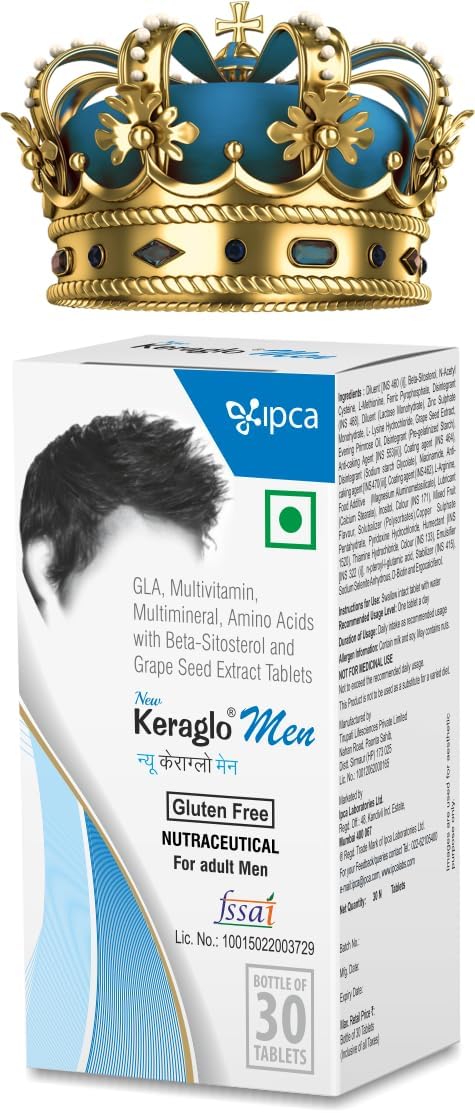 New Keraglo Men Hair Growth Tablets 30 Tabs – Revolutionary Gender Based Formulae Enriched with Potent DHT Inhibitors, Hair Specific Amino Acids, Powerful Anti-oxidants, Vitamins, Minerals & Natural Extracts – Nourishes Scalp, Supports Follicles & Strengthens Strands – Hair Supplements-image-44