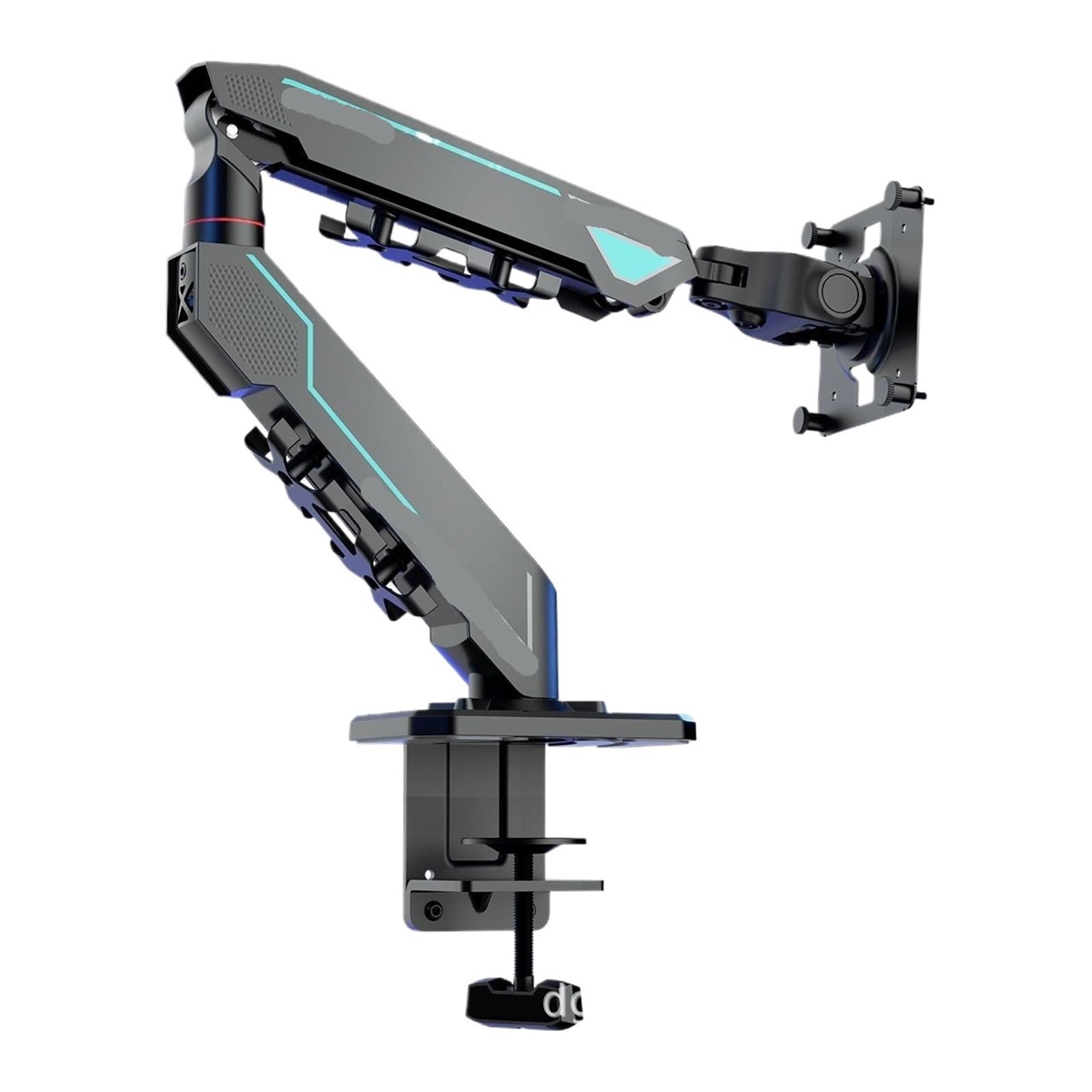 Support de moniteur bras robotisé pince table rotative Wararmorblack