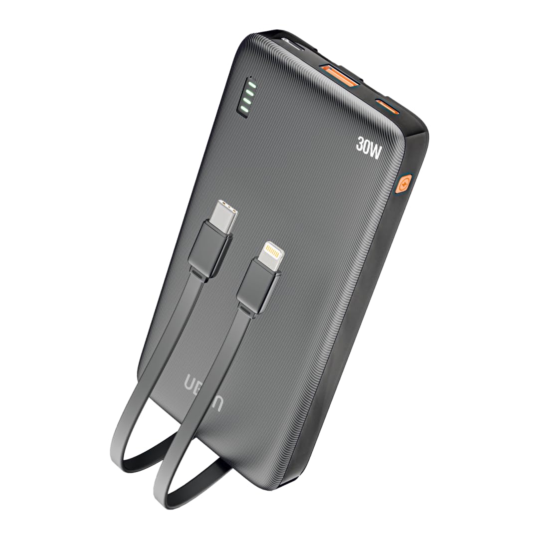Ubon 10000mAh Powerbank (PB-X119) | 30W QC & PD Fast Charging | Type-C Input & 4 Output Ports | Smart IC Protection | LED Battery Indicator (Black)-image-13