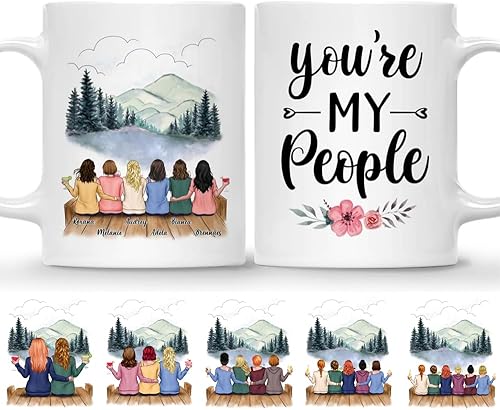 Miniatura 18 de Gossby Taza de café personalizada para mejor amiga, regalo personalizado para mejor amiga con diseño, nombre, Navidad, cumpleaños, regalo de amistad