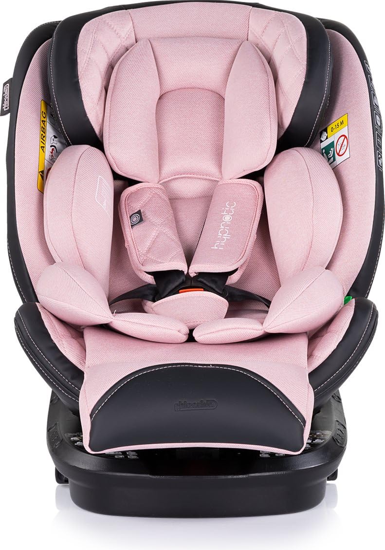Chipolino Fotelik dziecięcy Hypnotic i-Size (40-150 cm) Isofix, Top Tether, zagłówek, kolor: różowy