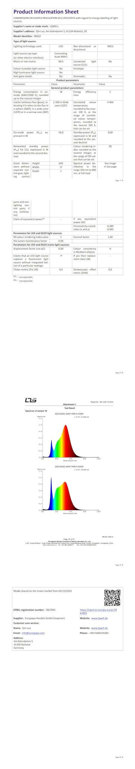 LQWELL® Lampa Sufitowa LED, Wodoodporna Lampa Łazienkowa IP44 Okrągła Płaska 18W 4000K 1980lm Cienka Do Salonu Łazienka Sypialnia Kuchnia Piwnica Biuro, 220 * 24mm