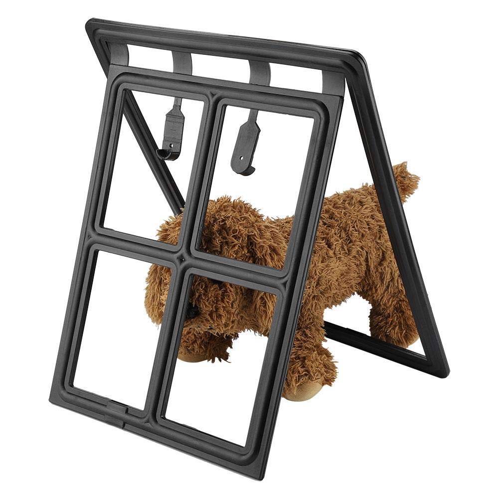 Puerta para Perros para Mosquitera, Gateras para Gatos Puerta Mascotas para Mosquitera con Magnético, Abrir y Cerrar sin Problemas, Imán Quede Cerrada, 45,5 x 35,5 x 1 cm(Negra XL)