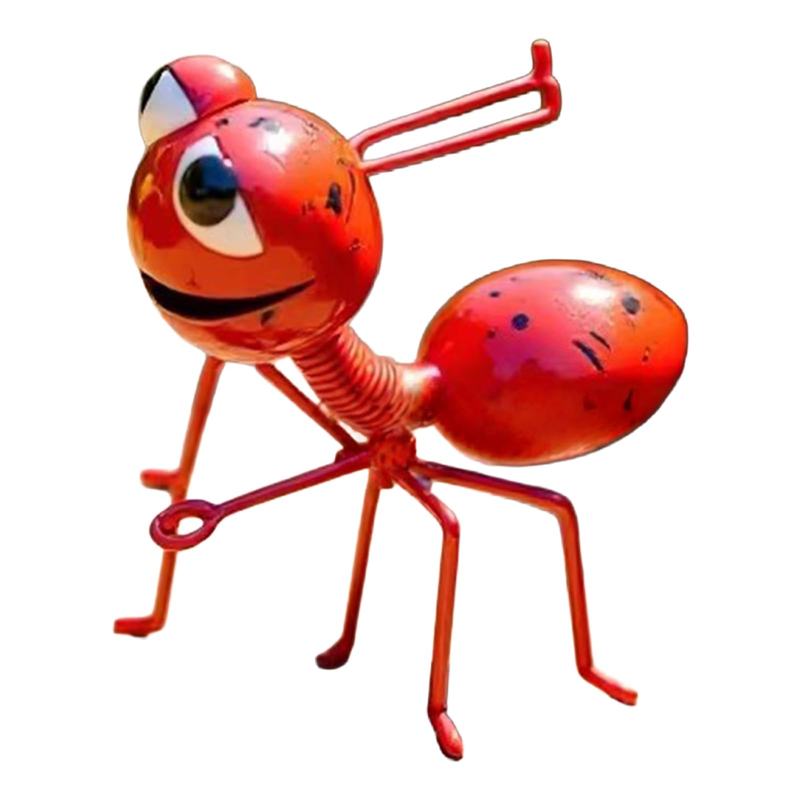 Large Ant Ornament Iron Decorative Ant Sculpture with Bright Colors Rust-Resistant Simulation Modeling for Garden Courtyard Lawn