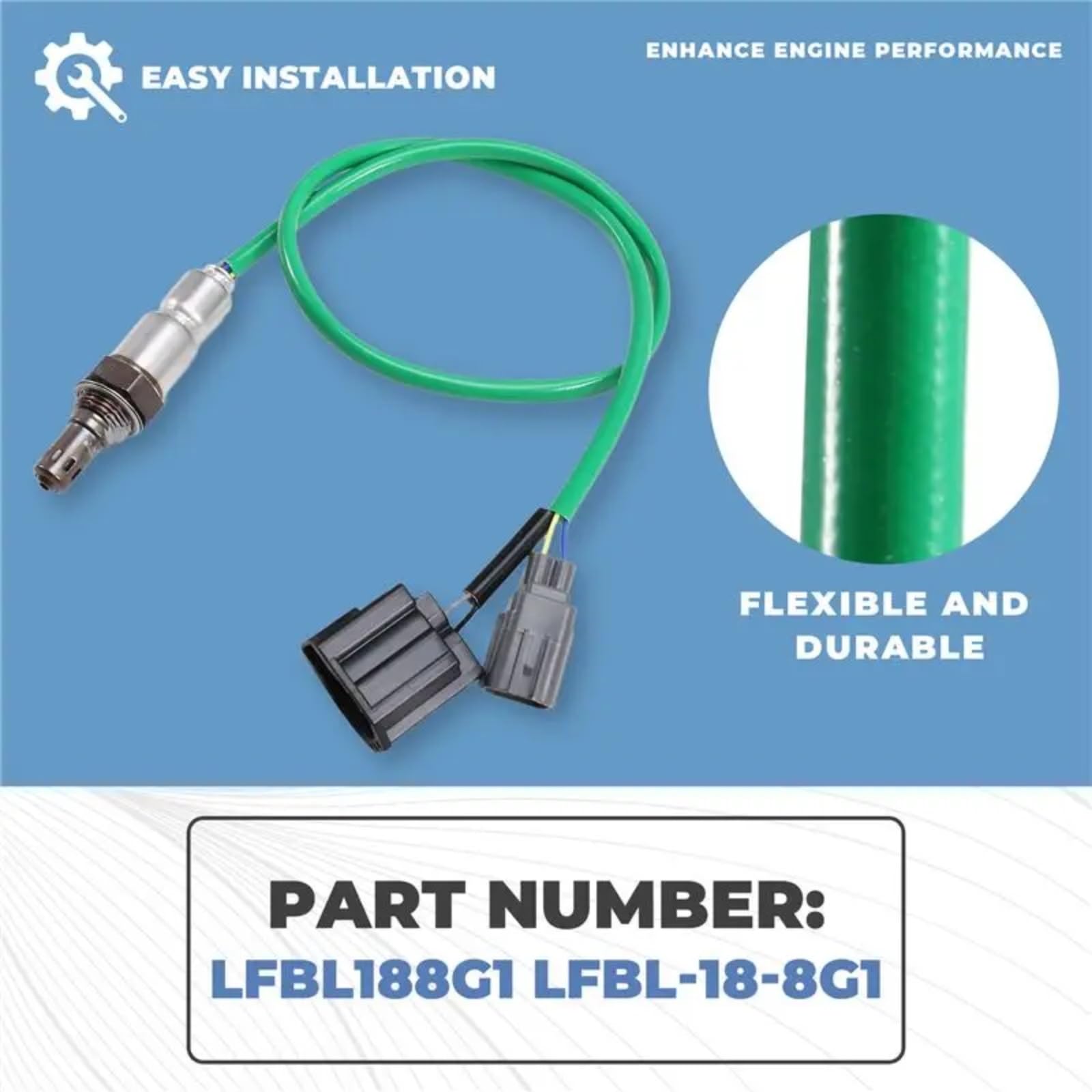 Sensor Oxígeno O2 Sonda Sensor De Oxígeno O2 Para Coche Y Sensor Lambda O2 Para Sonda LFBL-18-8G1 Compatible Con Mazda 3 2007-2009 Para Mazda 5 2009-2012