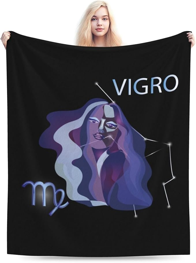 Virgo Zodiac Sign Throw Blanket for Couch Bed Sofa Soft and Comfortable Blankets 40