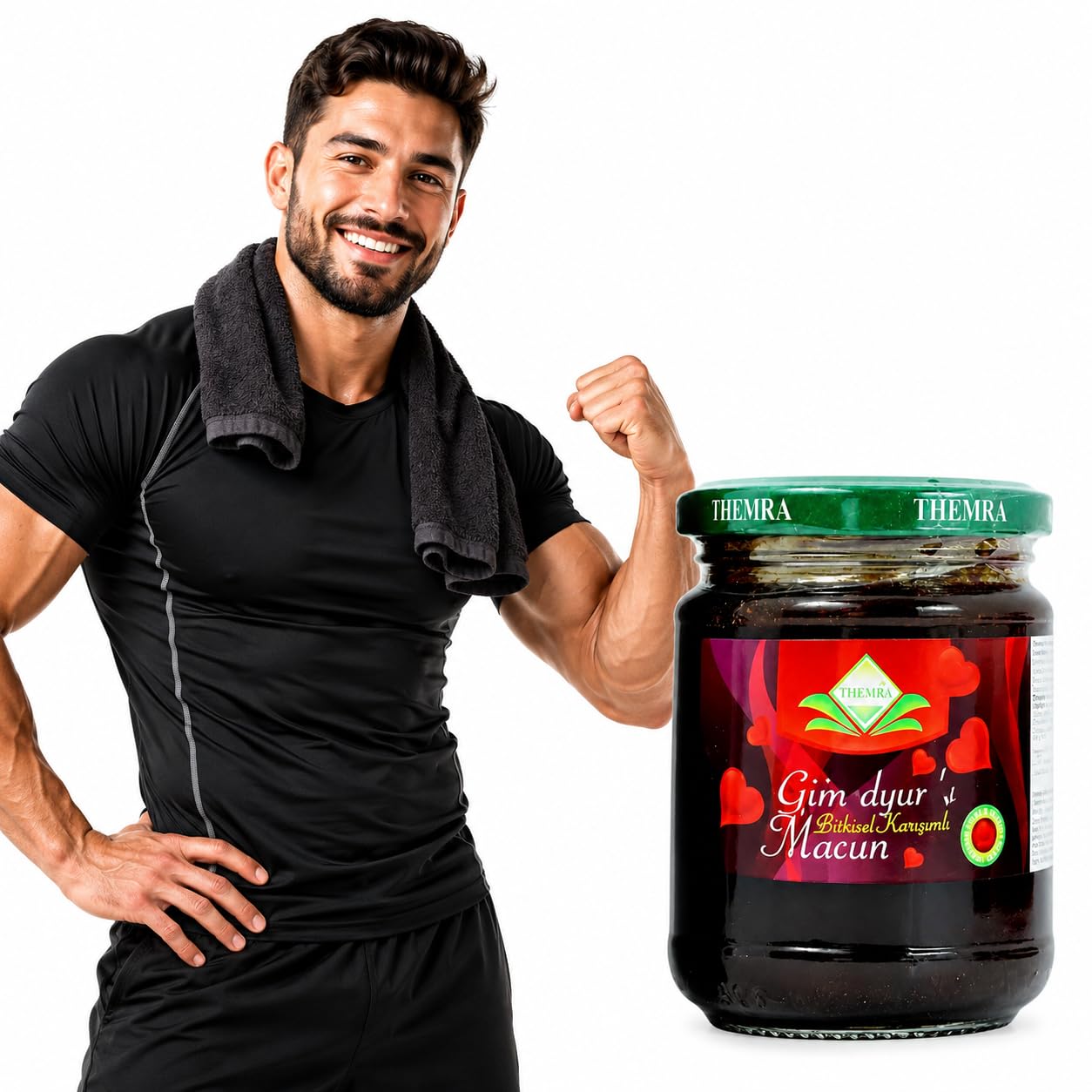 Miel Aphrodisiaque Puissant - Macun Vitalisant 240 g - Formule Concentrée au Miel et Extraits de Plantes - Énergie, Vitalité, Tonus et Bien-Être - Homme et Femme - Travail, Étude, Sport