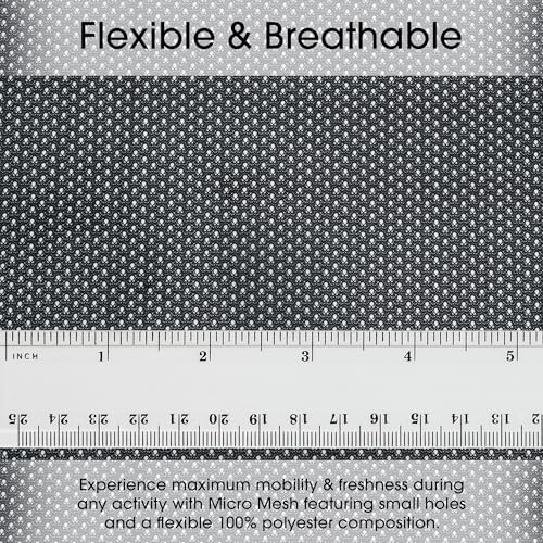 Premium Black Polyester Micro Mesh Jersey Fabric - 60" Wide Athletic Mesh for DIY Sports Uniforms - Breathable, Durable, and Easy to Sew 4 Premium Black Polyester Micro Mesh Jersey Fabric - 60" Wide Athletic Mesh for DIY Sports Uniforms - Breathable, Durable, and Easy to Sew - Image 3