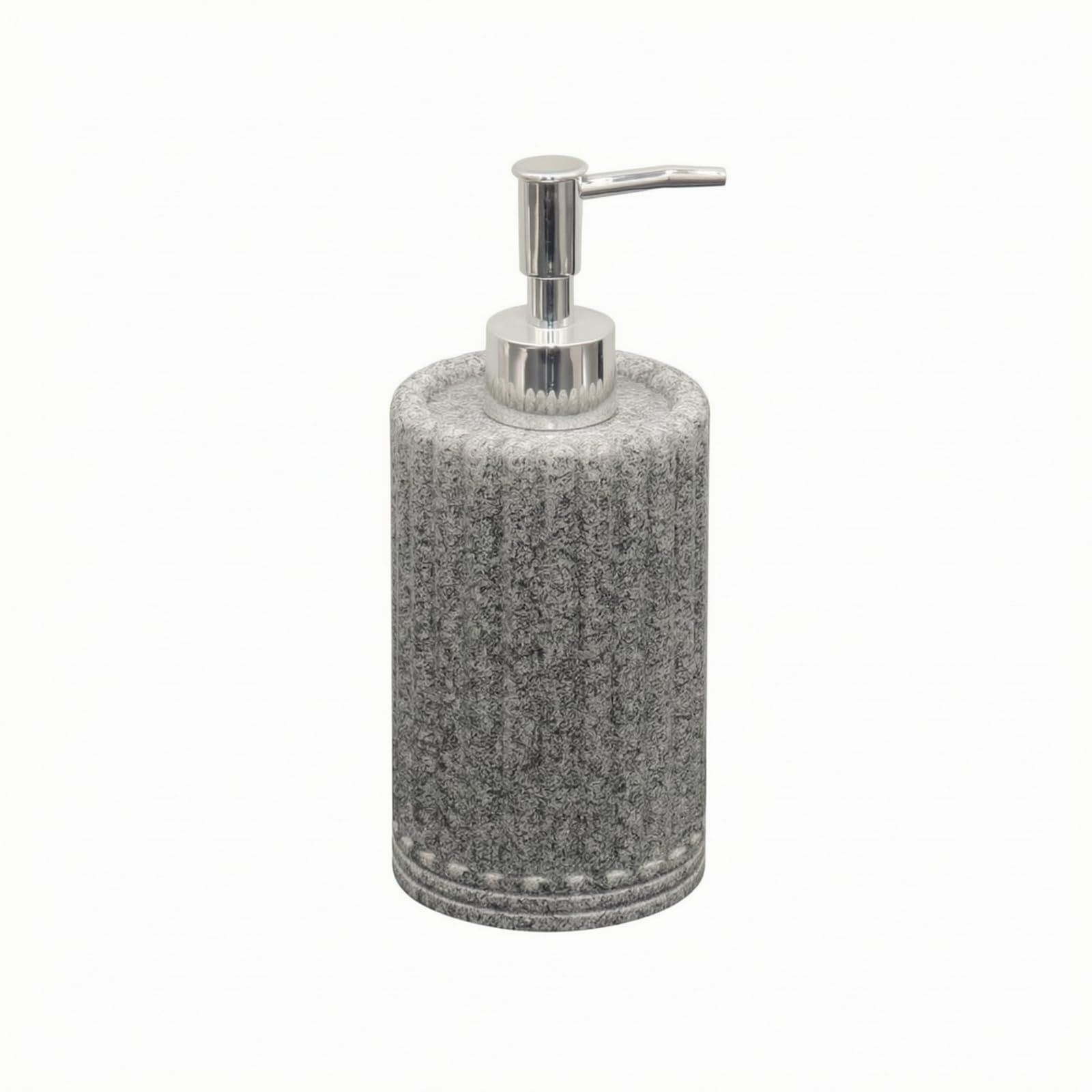 Dispenser di Sapone Cilindrico Moda Dispenser di Sapone in Resina Moderno Flacone con Dosatore a Pompa per, Hotel, Spazi Ospiti, Granito