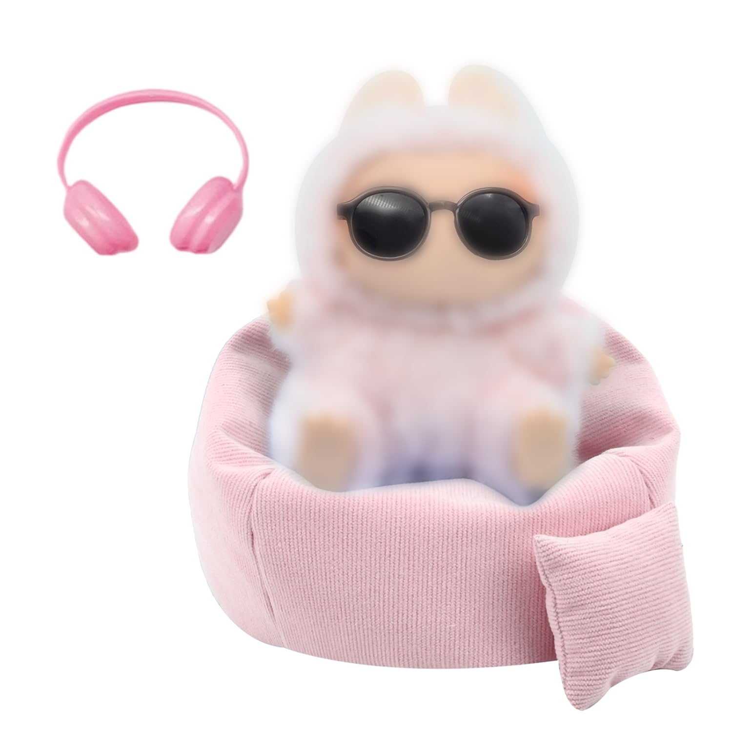Mini Bean Bag Chair for 15-17cm Dolls Seat Soft Cute Sofa with Pillow Table