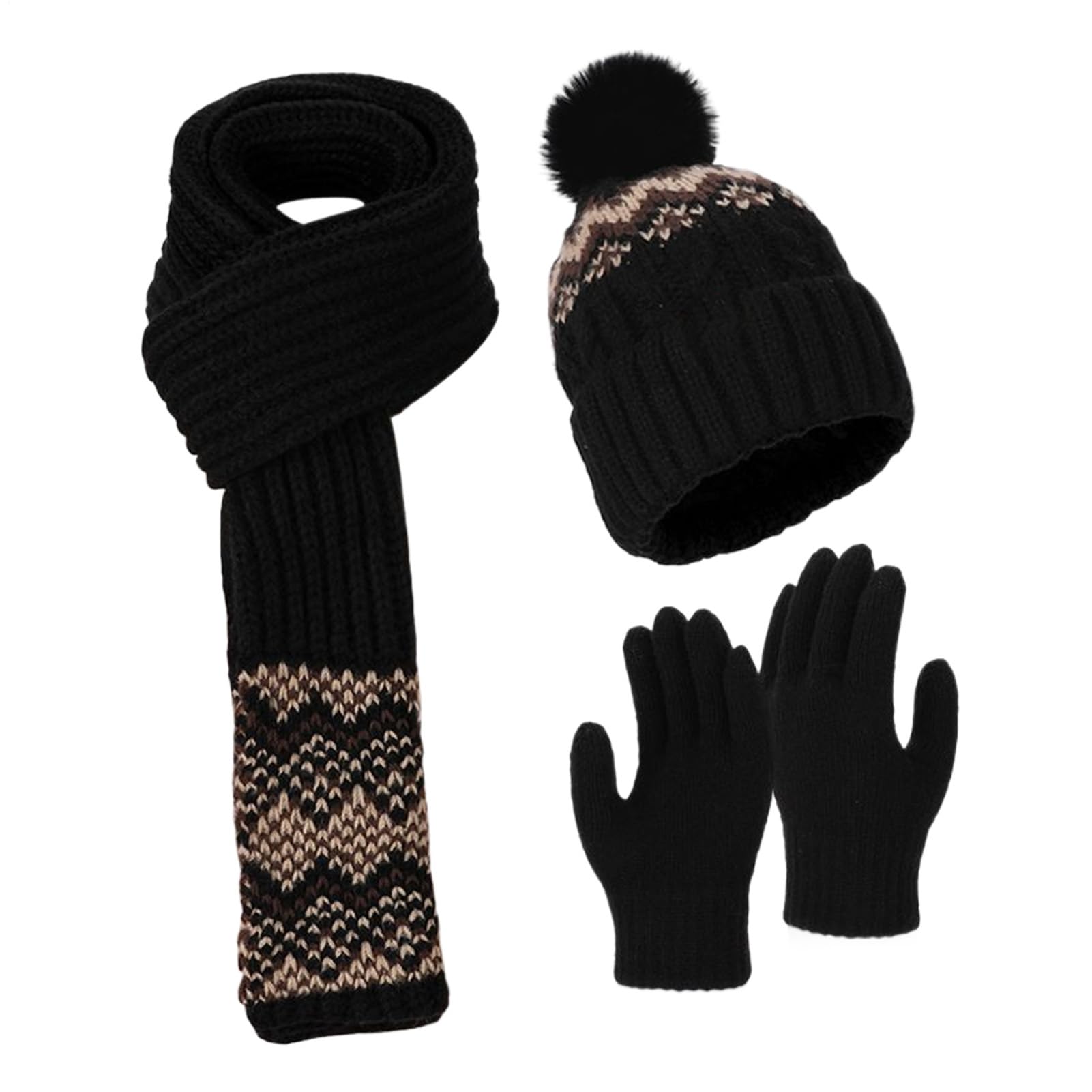 Gorro de invierno con bufanda para el frío diario con elegancia 8