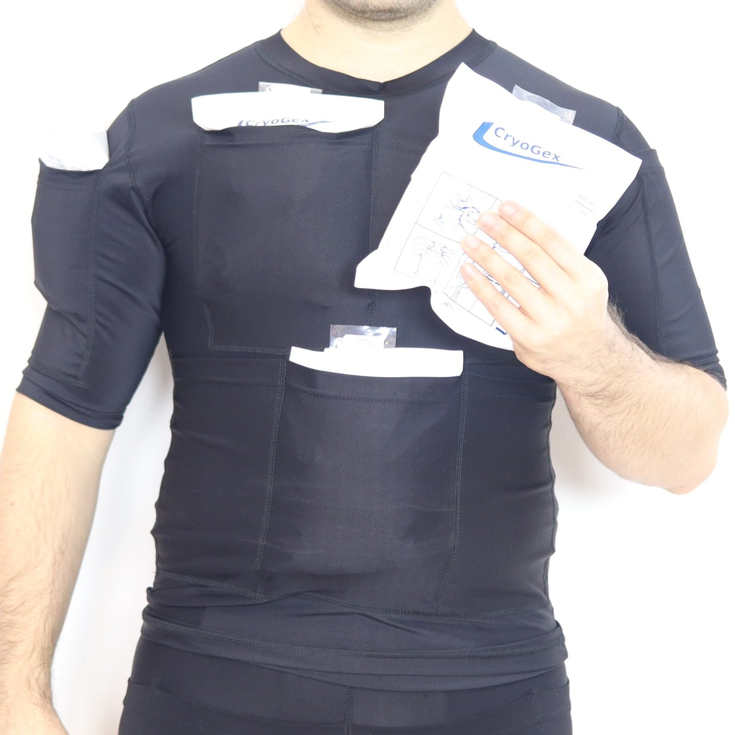 T-Shirt Refroidissant Avec Sacs De Glace – Brûler des Calories Par Le Froid – Modèle Haut Puissance 4800G – XL