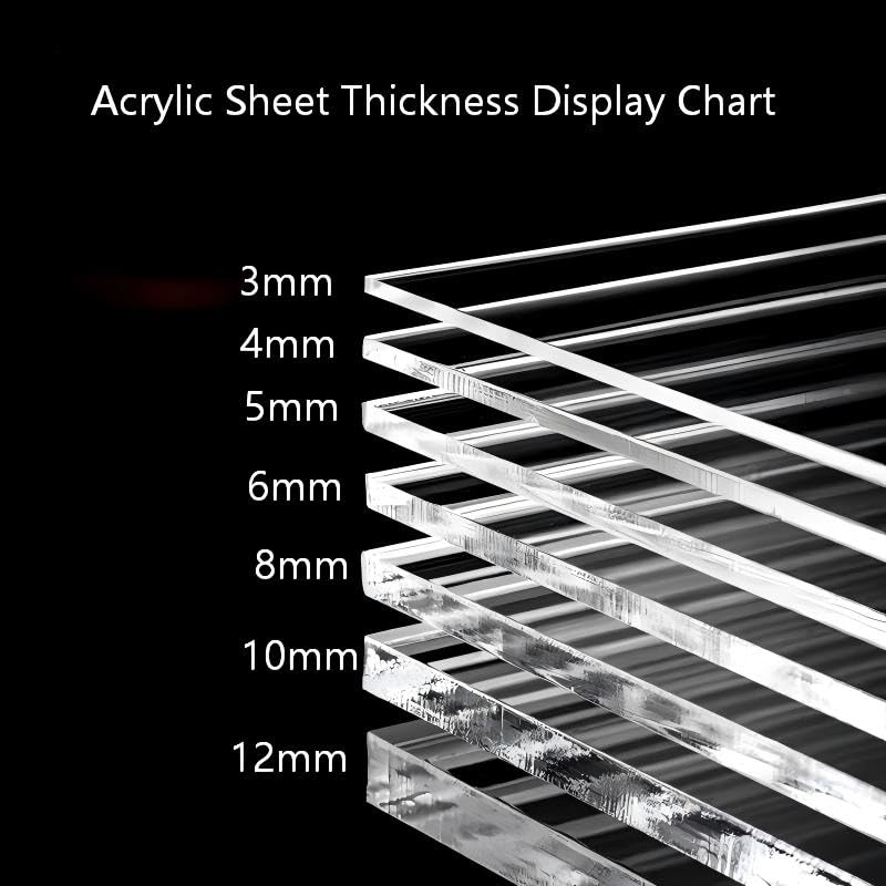 Image of 4mm Thick Clear Acrylic Cast Ronud Sheet, 6inch 4Pack-Laser Cut & Engravable Acrylic Blanks for DIY Craft, Cake Disc, Home Decor, Wedding Party Displays