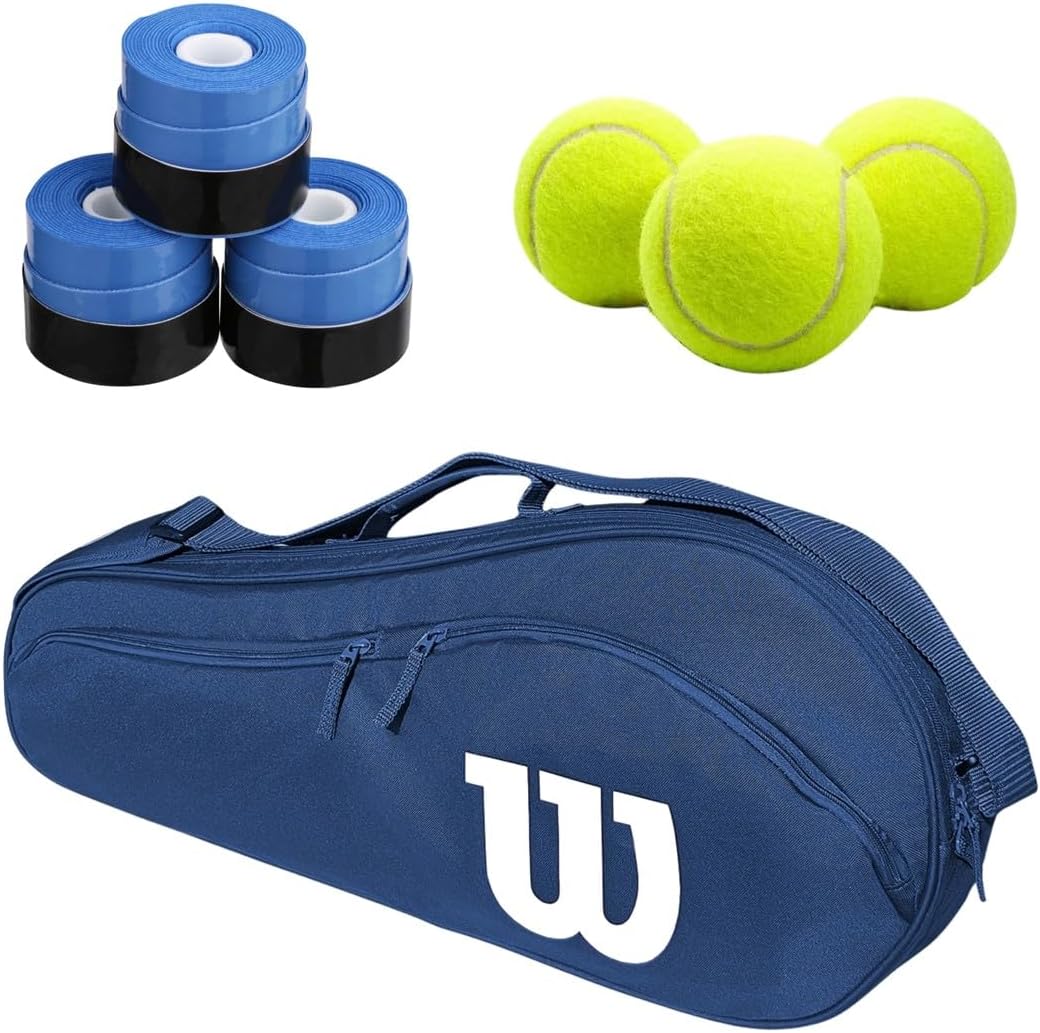 Wilson Advantage 2.5 Tennis Bag or Backpack Bundled with Overgrips and Tennis Balls