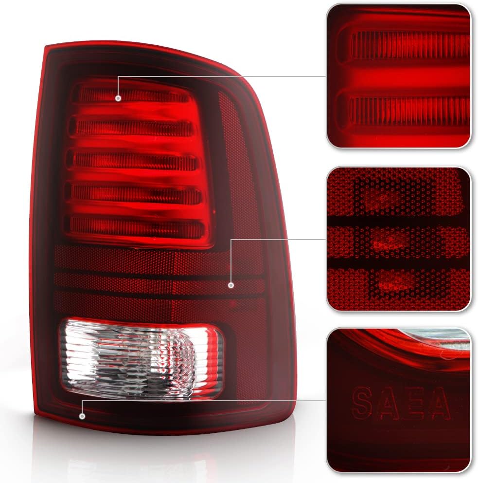 ACANII - For [Factory LED Model] 2013-2018 RAM 1500 2500 3500 Black Interior LED Tail Light Lamp Right Passenger Side