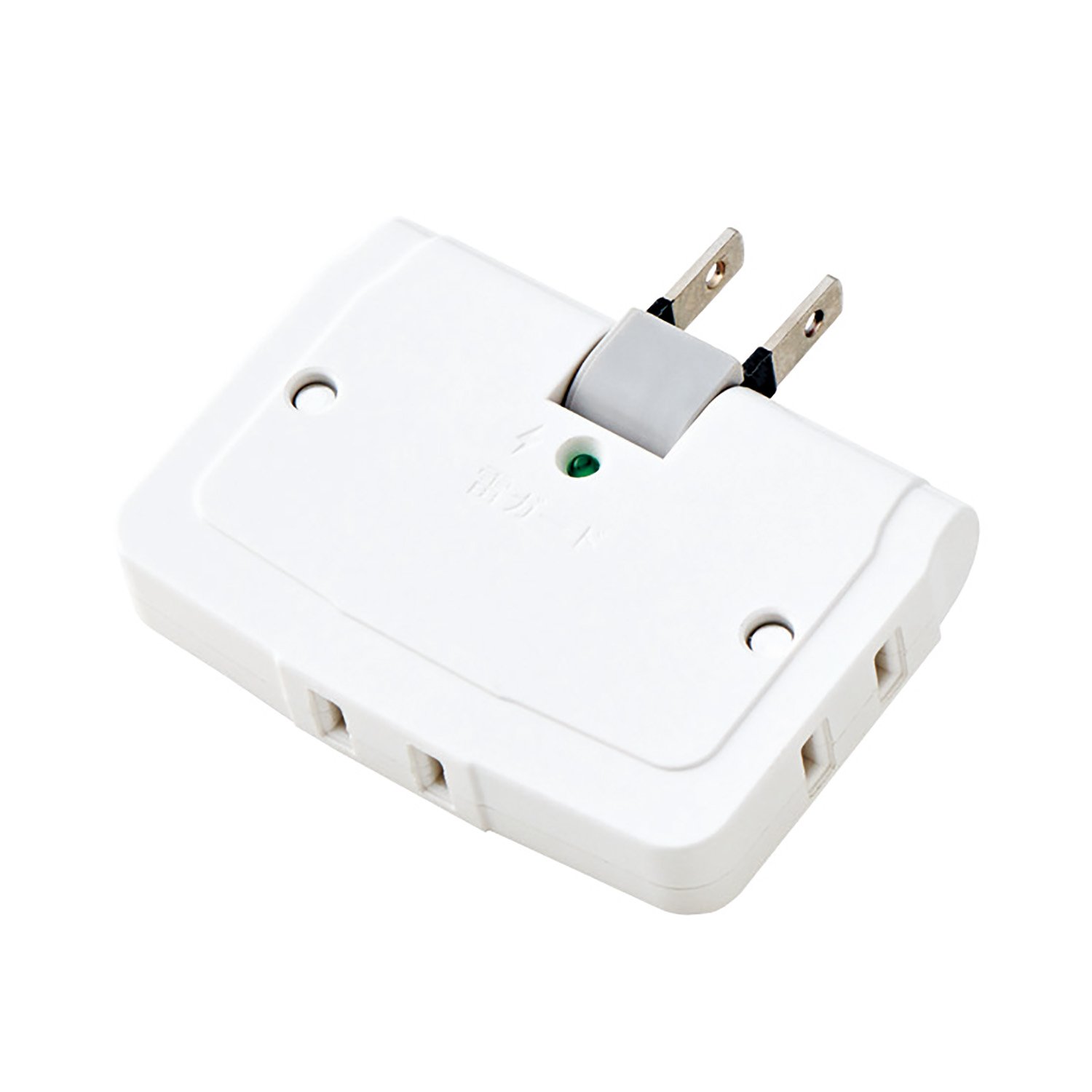 エレコム 電源タップ コーナータップ スウィングプラグ 雷ガード 3個口 ホワイ…