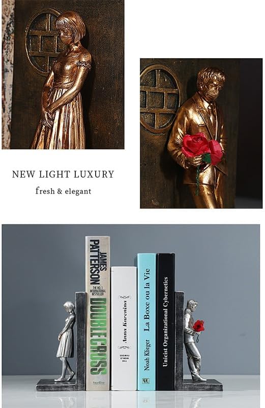 Miniatura 4 de Elegantes extremos artísticos para libros pesados  Extremos de libro para estantes  Soportes creativos para libros con detalles escultóricos  Ideal