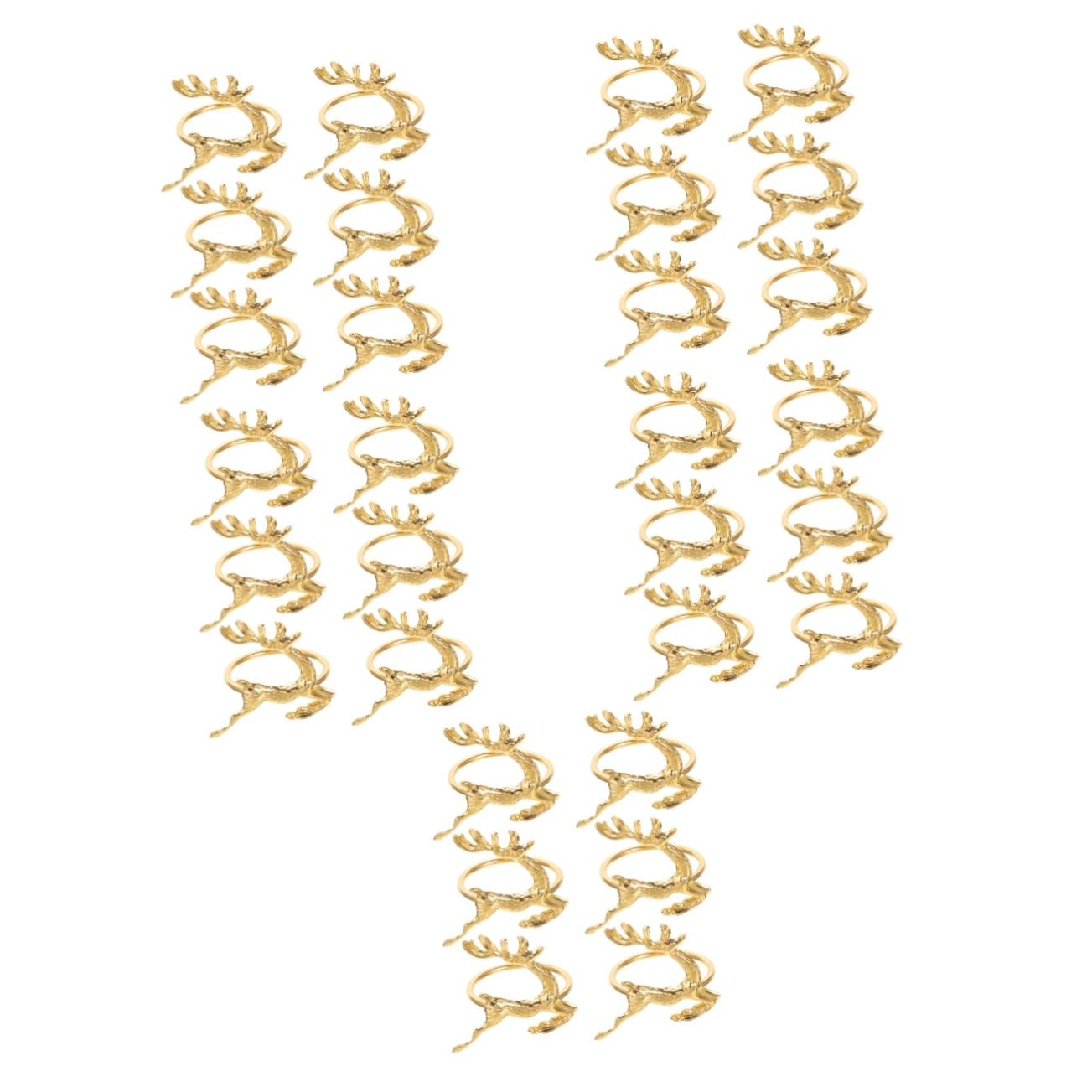 PRETYZOOM 30 Pièces Rond de Serviette en Forme de The Holiday Noel Feist Boucle de Fixation de Serviette en Ronds de Serviette de noël Boucle de Serviette pour hôtel Le Fer