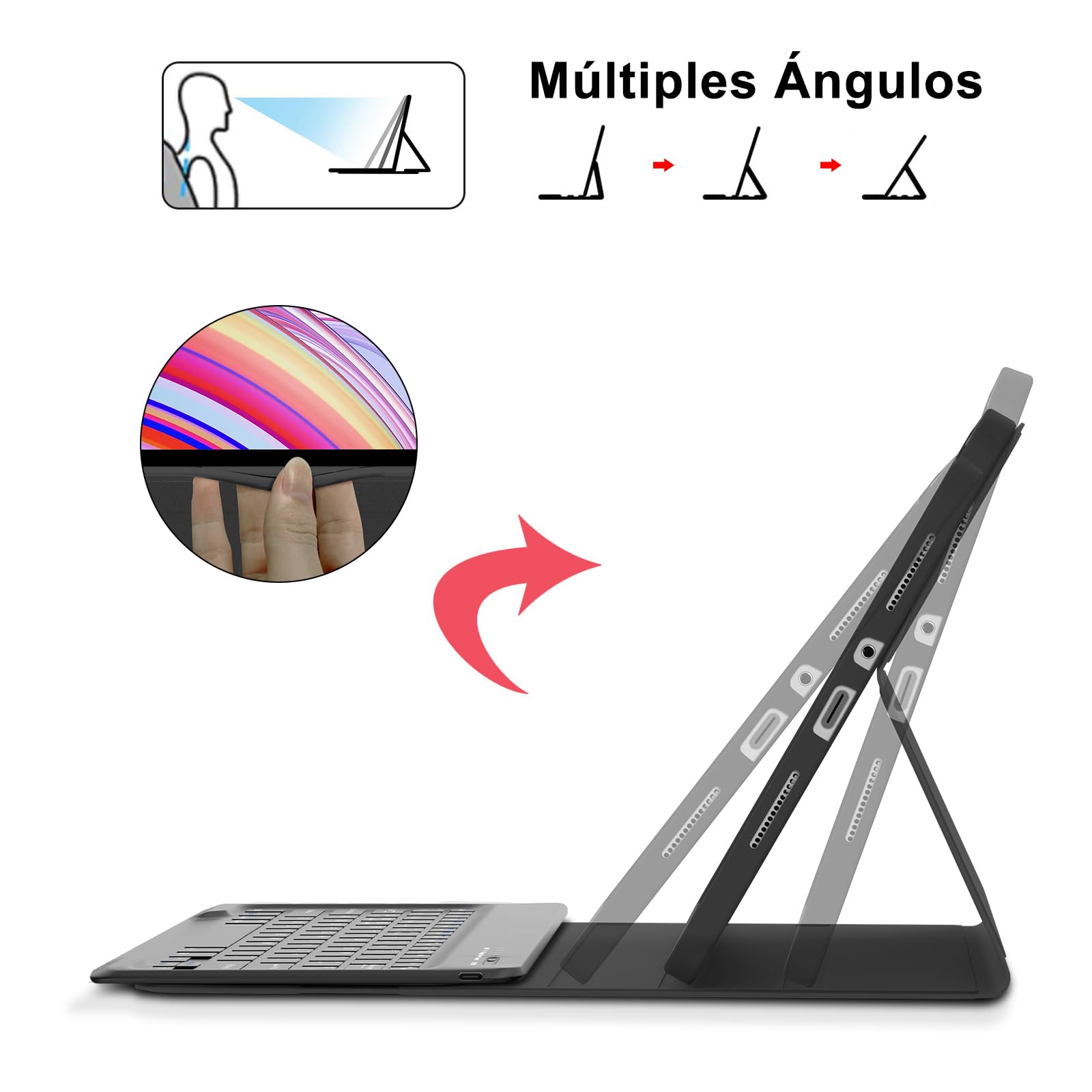 Redmi Pad Pro 8gb/256gb Capa Teclado Touchpad Sem Fio Para Redmi