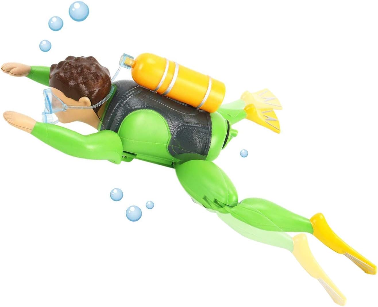 Liberty Imports Underwater Adventurer Scuba Diver Man Swimming Bath Figure - Electric Kids Water Bathtub Toy - Battery Operated and Really Swims