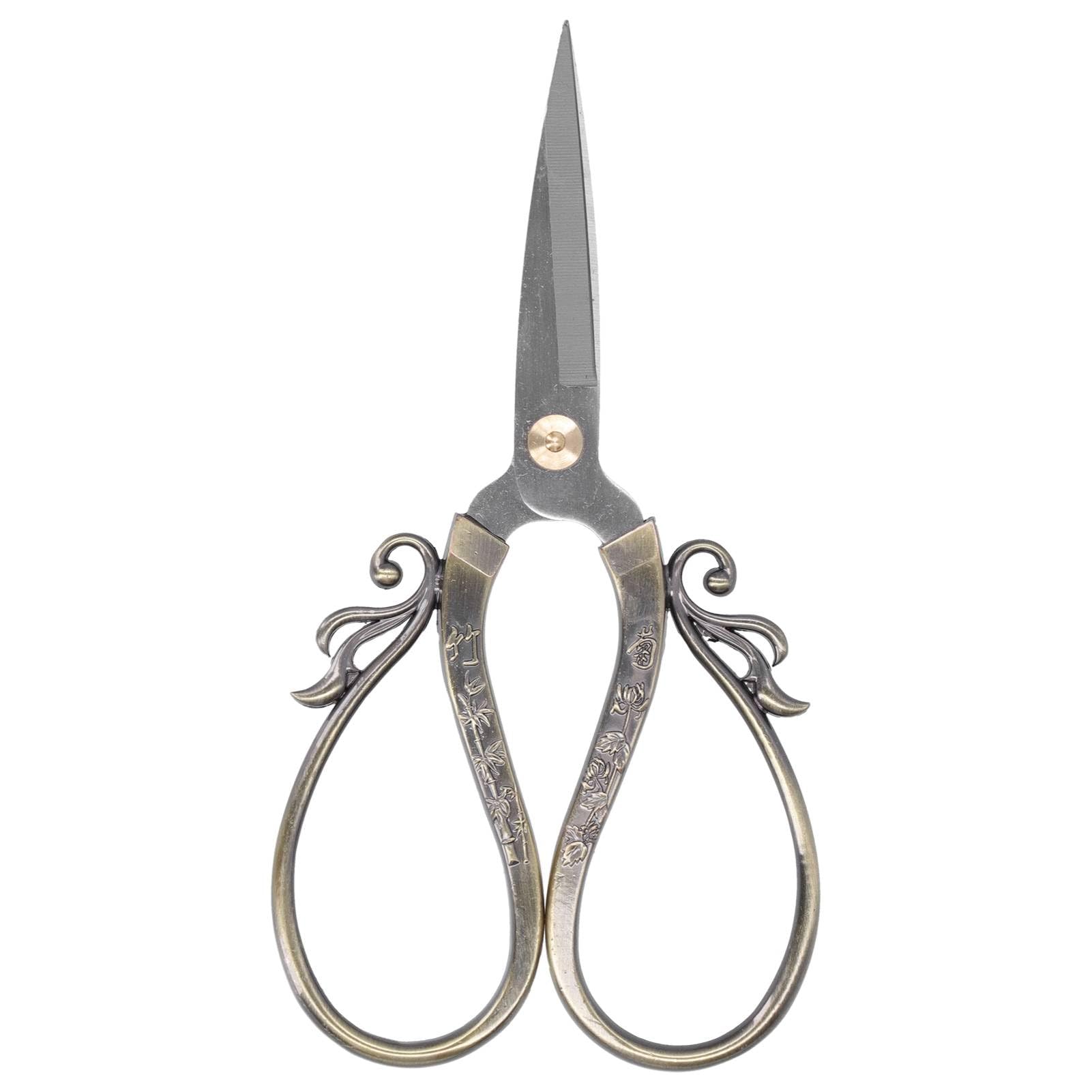 European Style Scissor, Stainless Steel Comfortable Needlework Clipper Craft Shear for Sewing Dressmaker Art Work Everyday Use