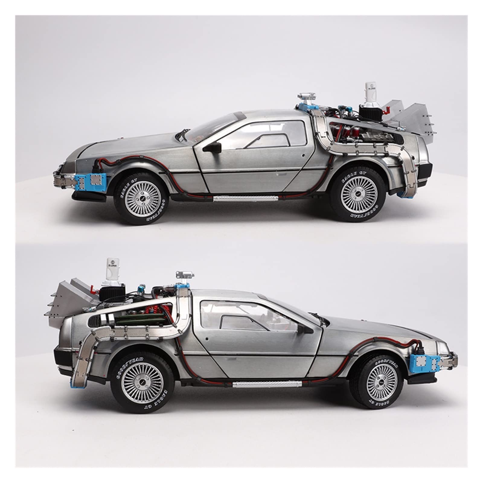 Auto In Miniatura 1 18 Pressofuso In Lega Di Metallo Macchina Del Tempo DeLorean Veicolo Giocattoli Modello Da Collezione Regali Mostra