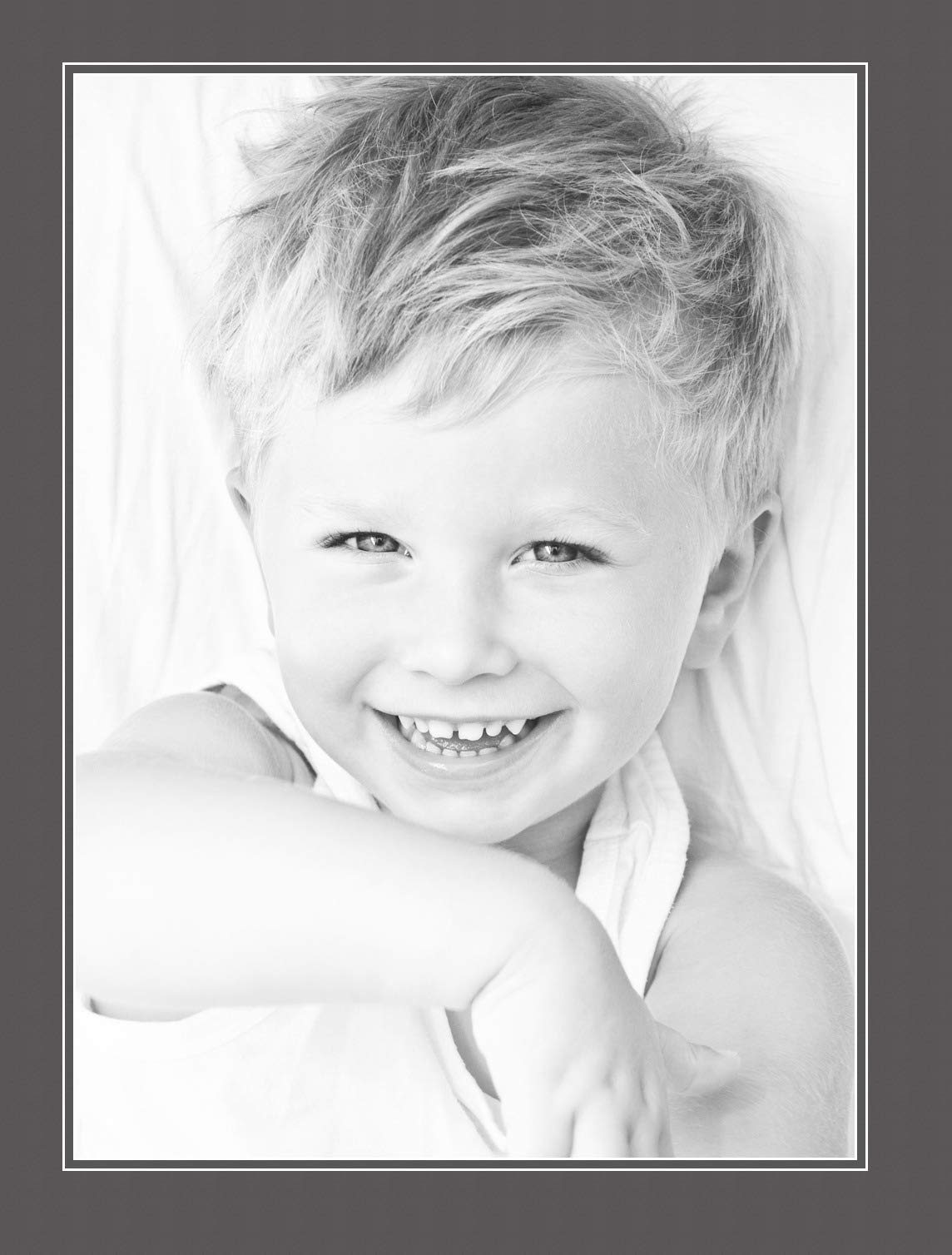 ArtToFrames MAT-154-18x25-Charcoal Cinder/Charcoal Custom Mat for Picture Frame, 18x25