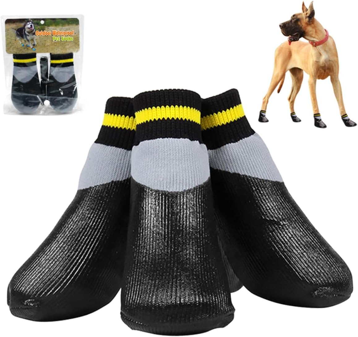 BESPORTBLE 4pcs Set Small Dog Shoes Paws Dog Boots Waterproof Socks Anti-slip Winter Shoes for Puppies 5 61NEmPZMOFL. AC SL1223