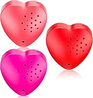 Copkim 3-Pack Heart Shape 20-Second Voice Recorders for Stuffed Animals - Valentine's Recordable Sound Modules (Red, Rose Red, Pink)