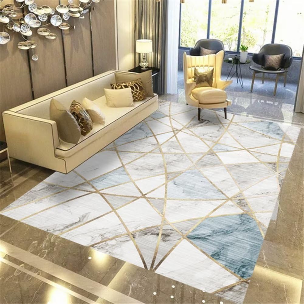 Grand tapis de sol bleu 200x300 pour relooker une chambre ado