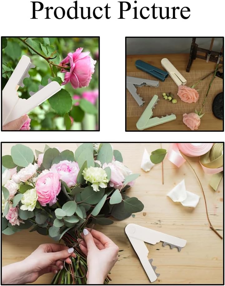 7PCS Flower Thorn and Leaf Remover Tool Roses Thorn Remover Stripper Stripping Tool for Home Outdoor Gardening Florist Flower Arrangement