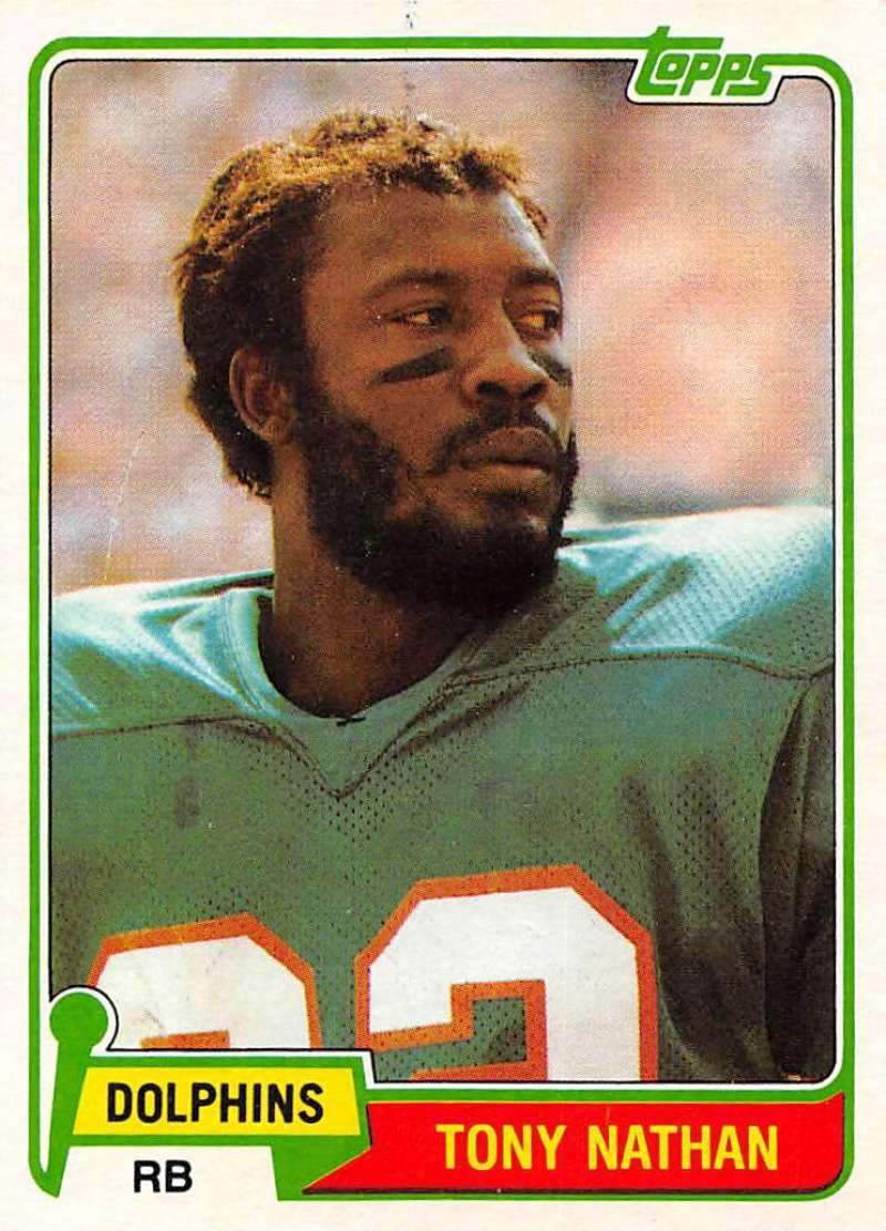 Amazon.com: 1981 Topps Football #506 Tony Nathan RC Rookie Card