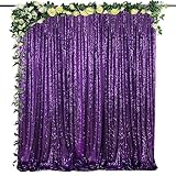 4FTx7FT Sequin backdrops,Purple Sequin Photo Booth Backdrop, Party backdrops, Wedding backdrops, Sparkling backdrops, Christmas Decoration (Purple)