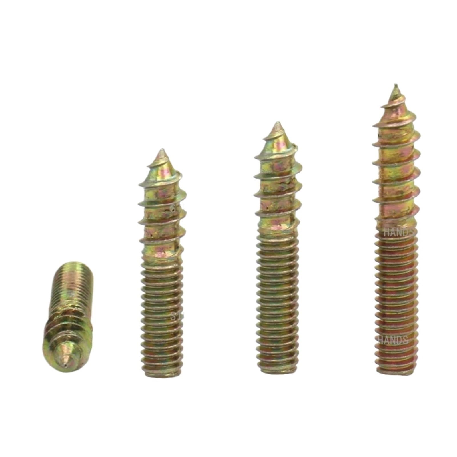 Tornillos de pasador doble extremo M4 M5 M6 20-50 mm autorroscantes acero al carbono galvanizados Paquete 60(M4x20mm)